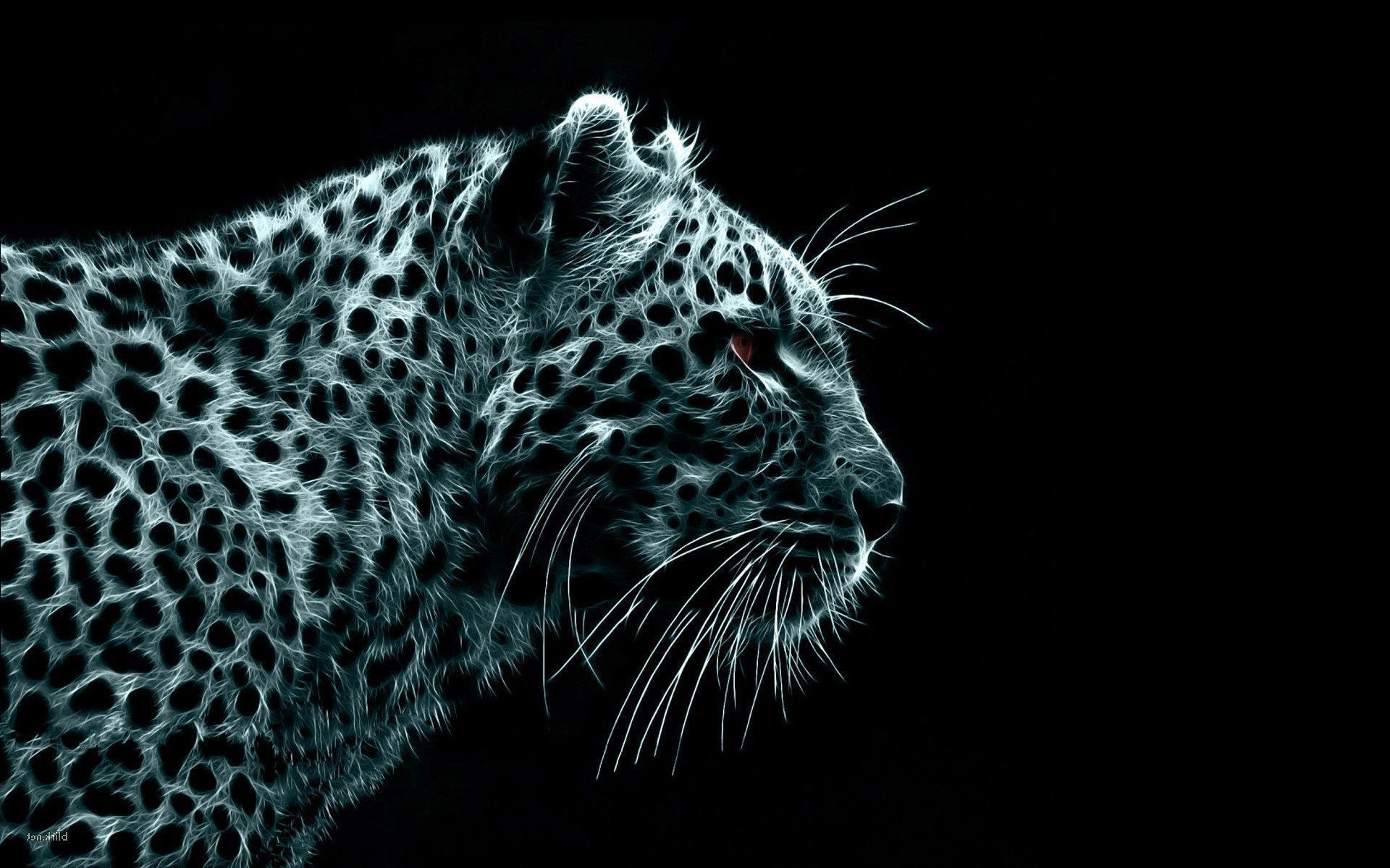 animals, Leopard, Fractalius Wallpaper