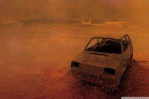 apocalyptic, Car, Rust, FIAT, Desolation