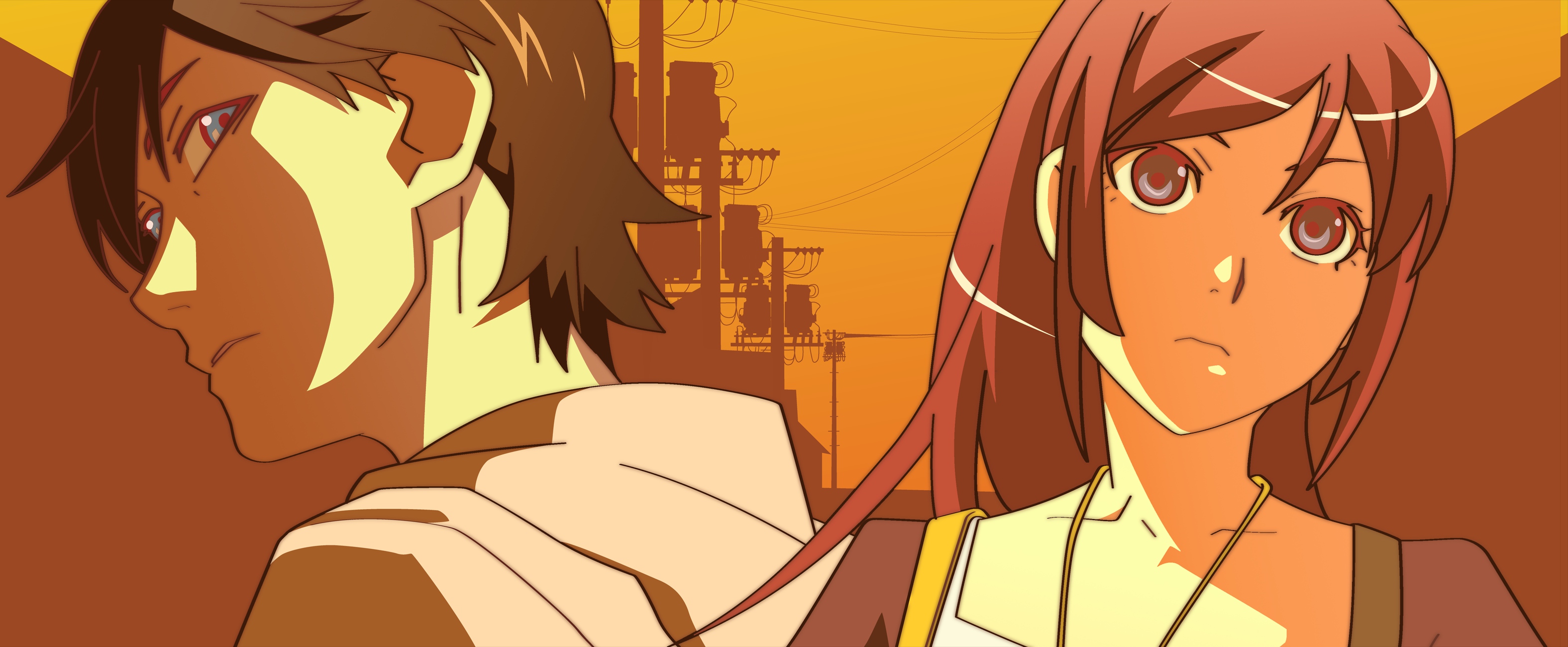 Monogatari Series, Araragi Koyomi, Senjougahara Hitagi Wallpaper