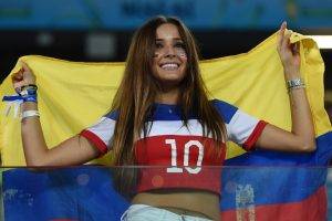 FIFA World Cup, women, smiling, colombia