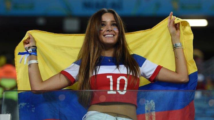 FIFA World Cup, women, smiling, colombia HD Wallpaper Desktop Background