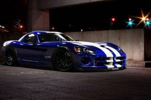 car, Dodge Viper, Dodge, Blue