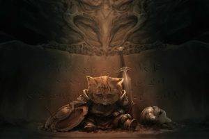 cat, Artwork, Video Games, Geers Art, The Elder Scrolls V: Skyrim, Lirik, Darren Geers
