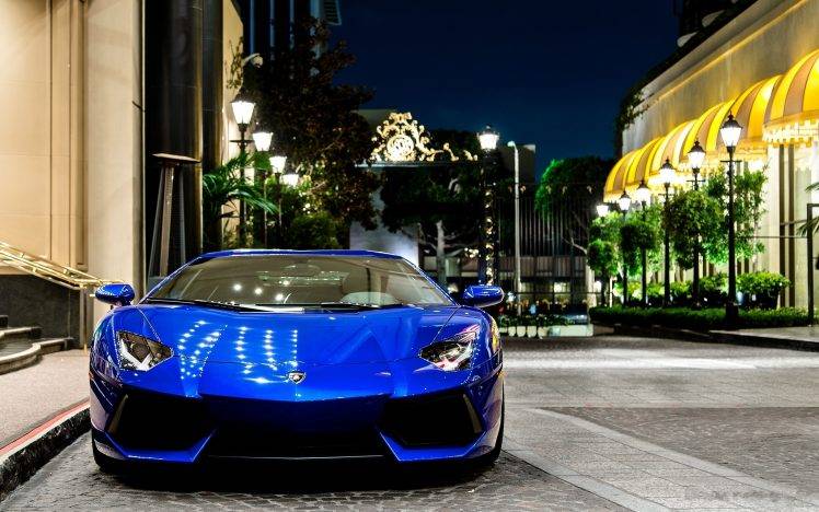 Lamborghini, Car, Lamborghini Aventador, Blue Cars, A4 HD Wallpaper Desktop Background