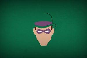 DC Comics, Heroes, The Riddler, Blo0p, Green Background