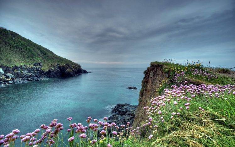nature, Sea, Cliff, HDR HD Wallpaper Desktop Background
