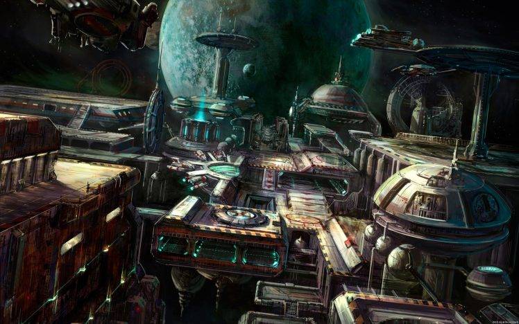 StarCraft, Artwork, Terrans, Space Station HD Wallpaper Desktop Background