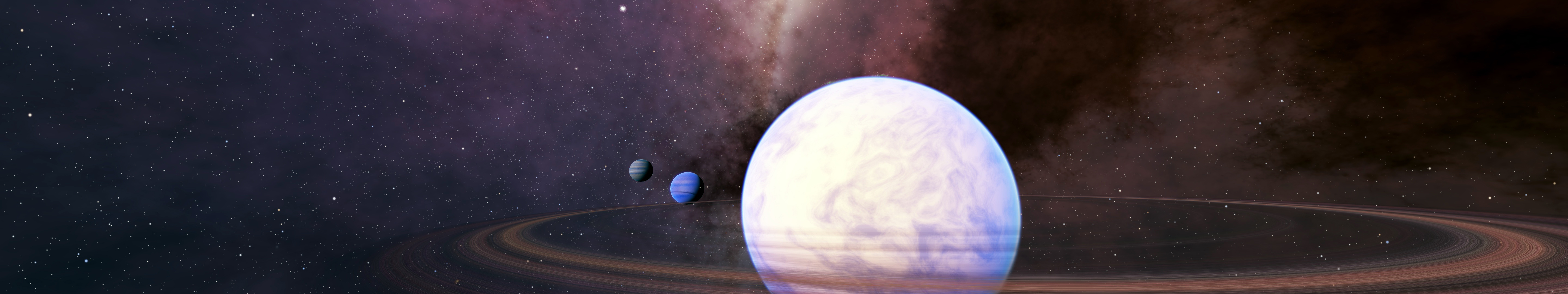 nebula, Space Engine, Planet, Triple Screen Wallpaper