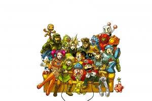video Game Characters, Mega Man, Sonic The Hedgehog, Solid Snake, Master Chief, Cloud Strife, Bomberman