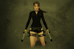 Tomb Raider, Lara Croft, Video Games, Gun, Black