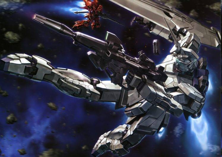 Gundam, Anime, Mobile Suit Gundam Unicorn, RX 0 Unicorn Gundam, Sinanju, Space HD Wallpaper Desktop Background