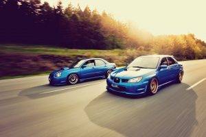 car, Subaru, Subaru Impreza, Stance, Blue Cars