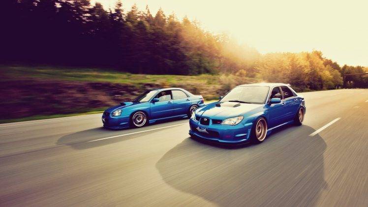 car, Subaru, Subaru Impreza, Stance, Blue Cars HD Wallpaper Desktop Background