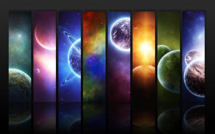 planet, Colorful, Space, Panels HD Wallpaper Desktop Background