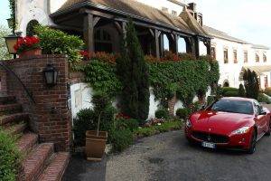 car, Maserati, Red Cars, Ivy, House, Stairs