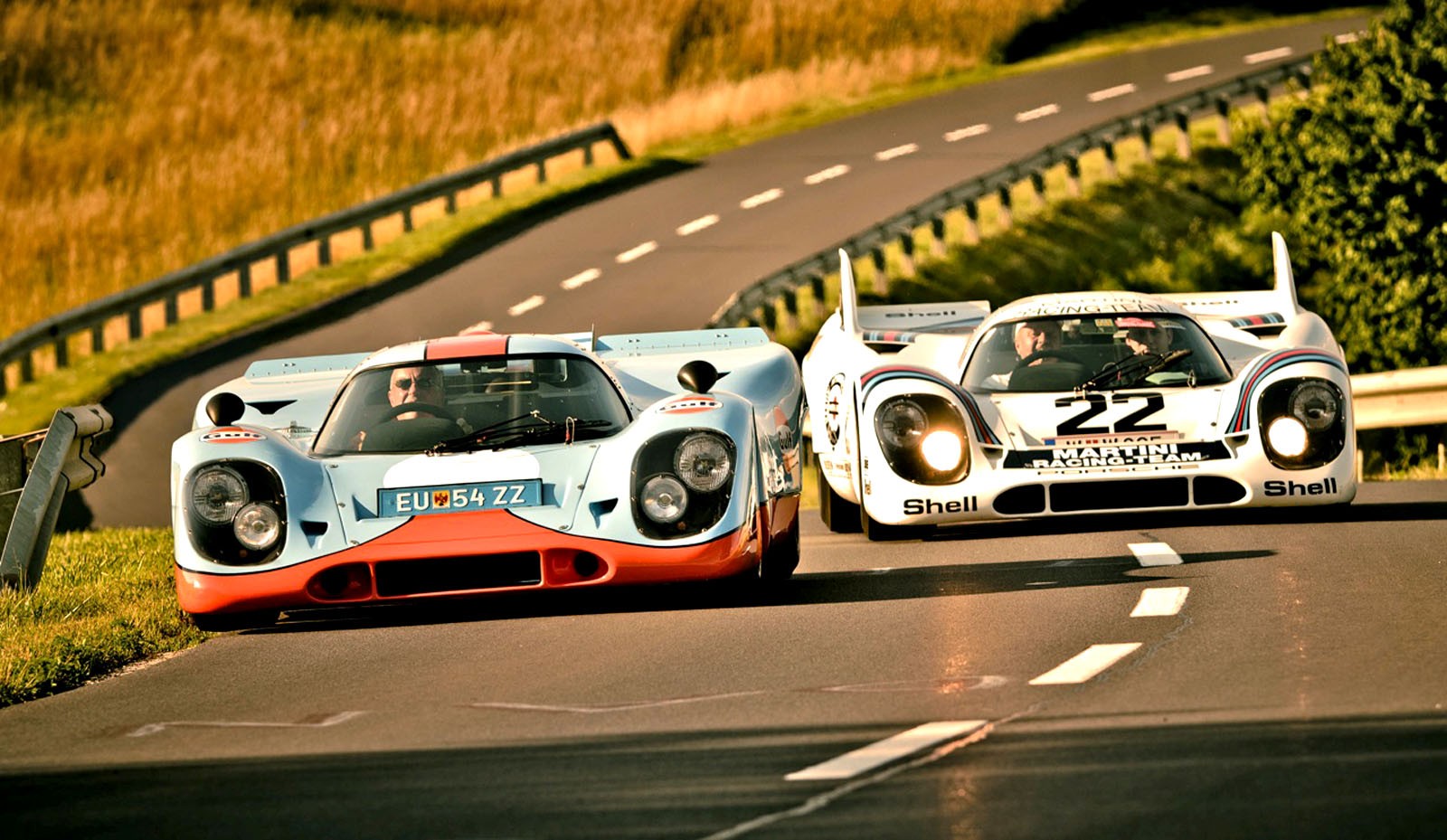 car, Road, Porsche, 917, Martini, Gulf Wallpaper