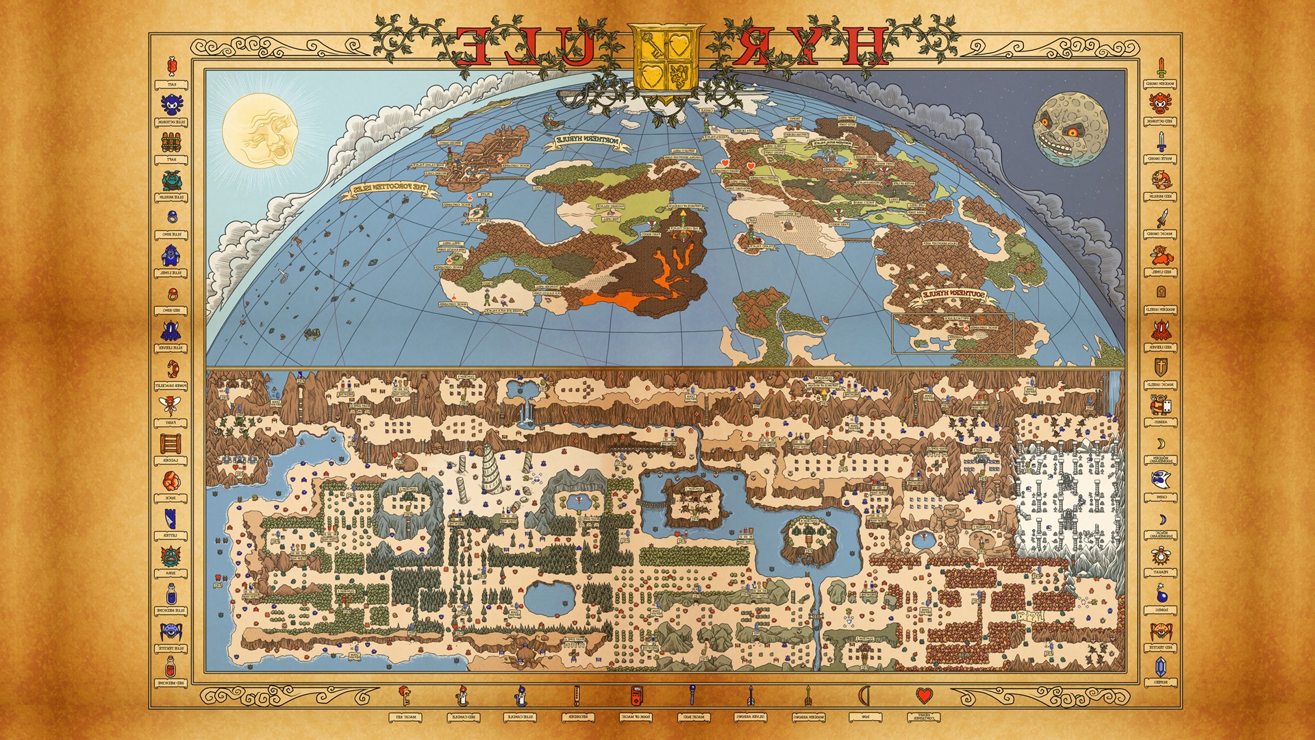 video Games, The Legend Of Zelda, Map Wallpaper