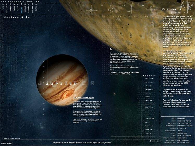 infographics, Planet, Jupiter HD Wallpaper Desktop Background