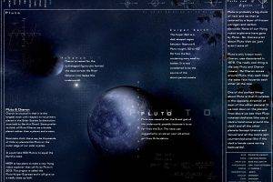 infographics, Planet, Pluto, Moon