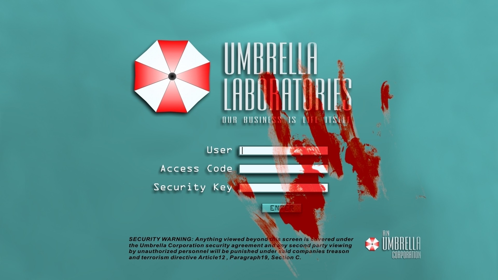 Umbrella Corporation, Resident Evil, Video Games, Blood Wallpaper