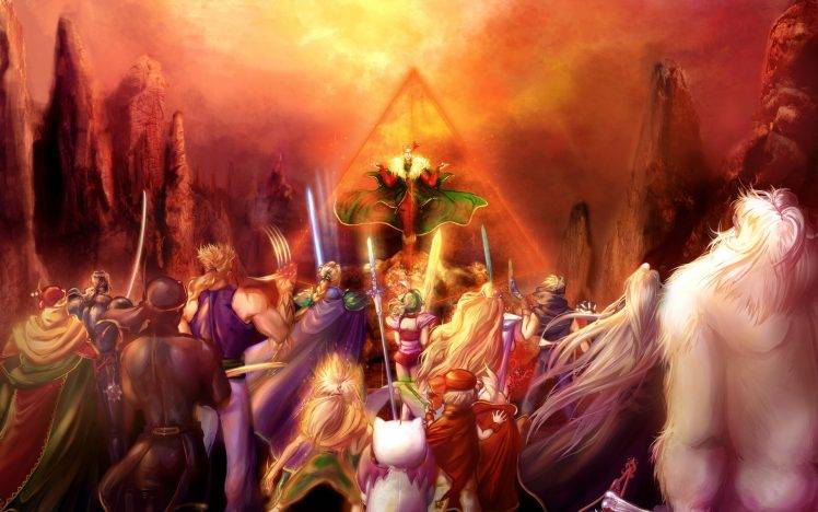 Final Fantasy VI, Locke Cole, Terra Branford, Kefka Palazzo, Yoshitaka Amano HD Wallpaper Desktop Background