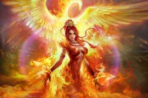 fantasy Art, Fire, Phoenix