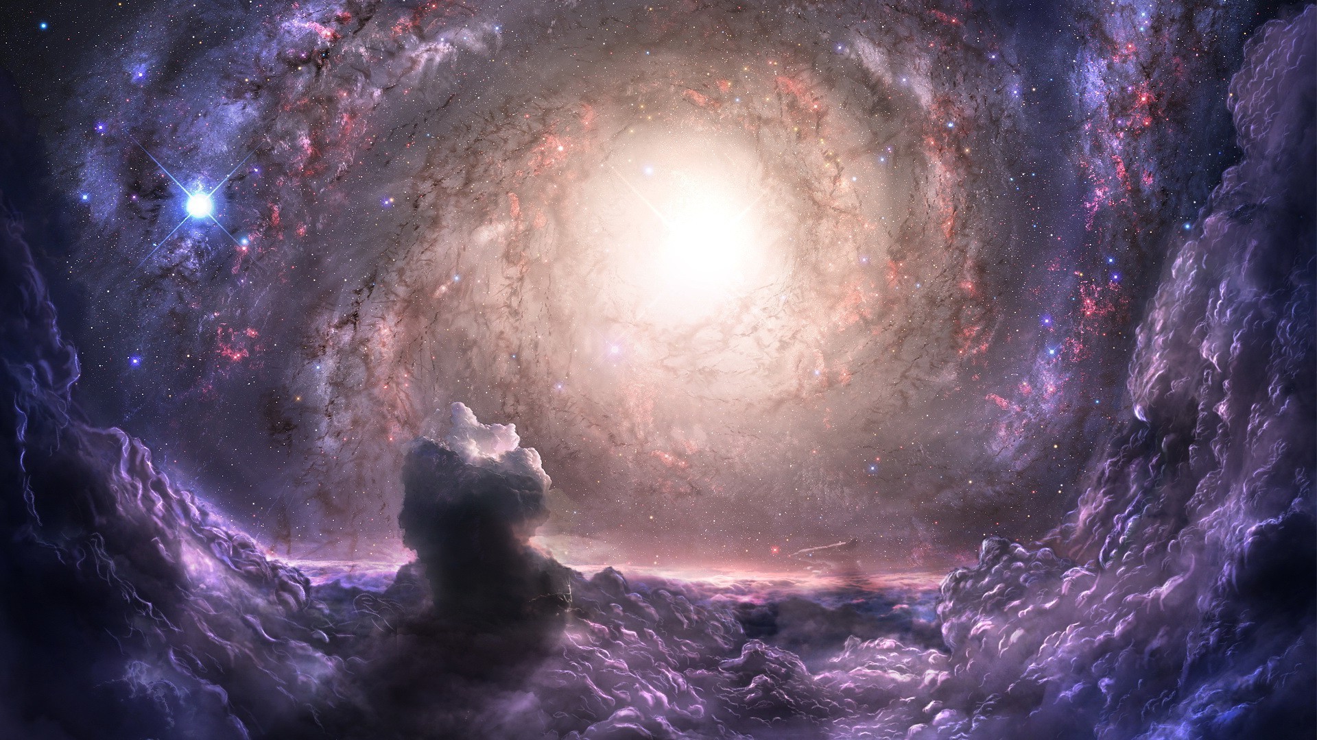space, Stars, Clouds Wallpaper