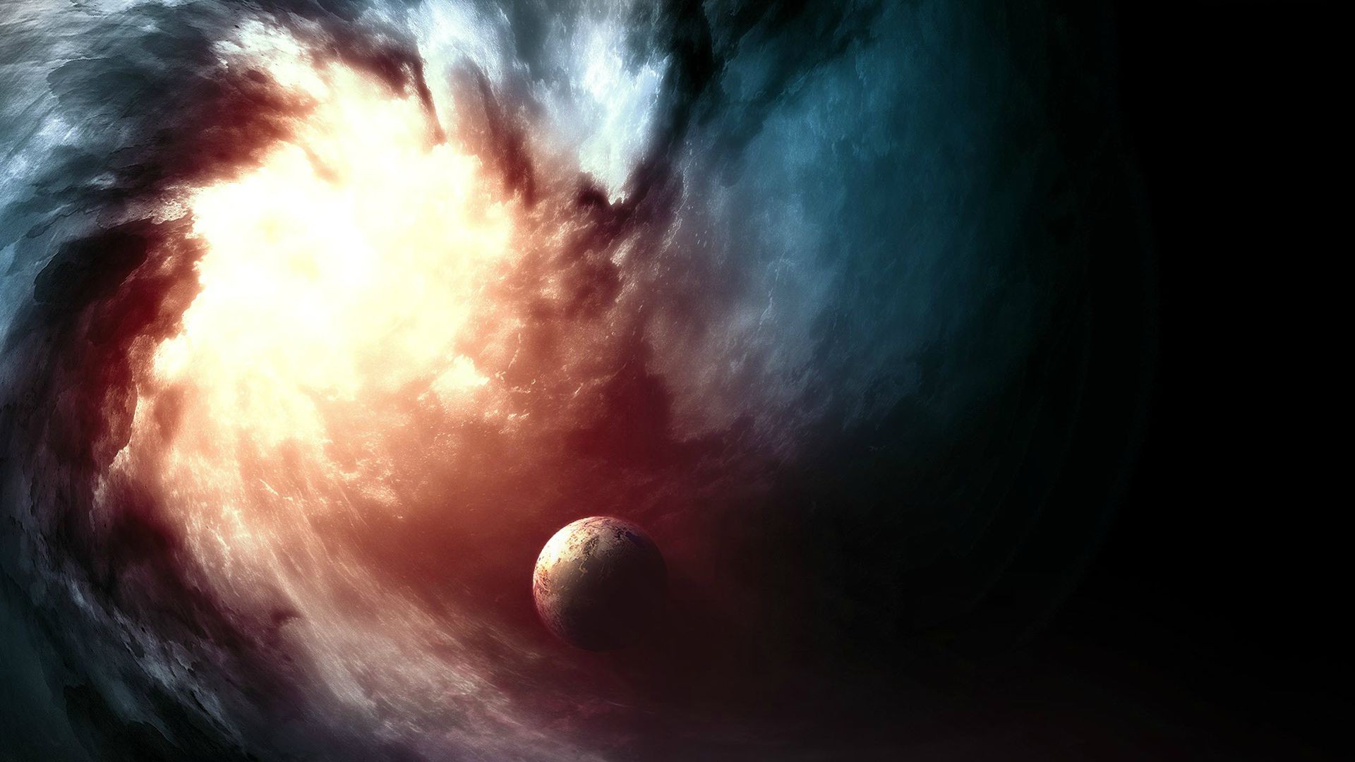 space, Planet, Clouds Wallpaper