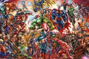 The Avengers, Spider Man, Hulk, Wolverine, Thor, Captain America, The Flash, Green Lantern, Superman, Batman