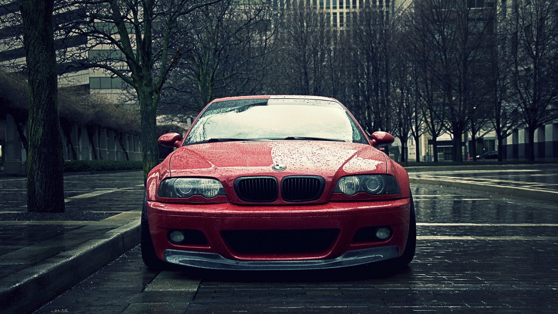 car, BMW, Rain, City Wallpaper