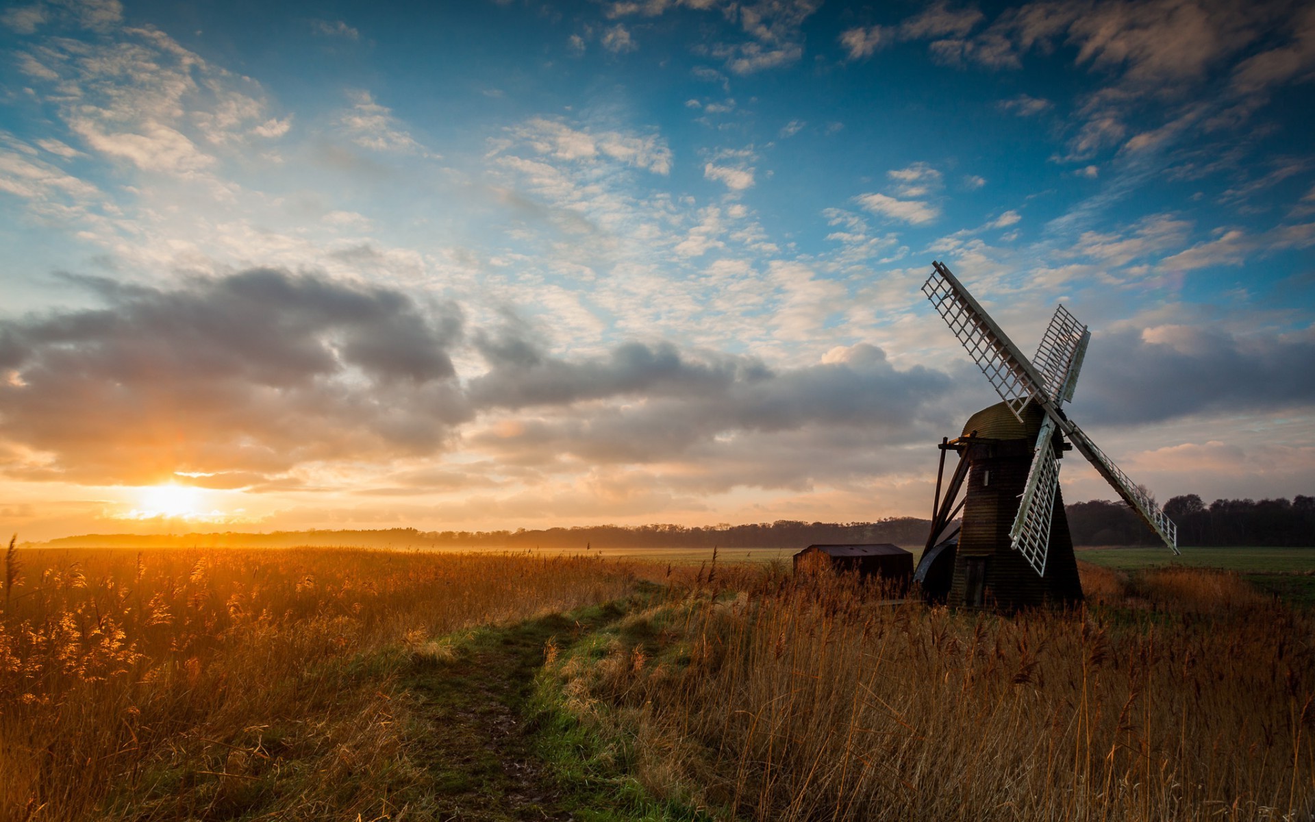 landscape, Sunset Wallpaper