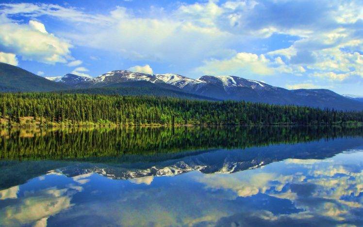 nature, Lake, Reflection, Mountain, Trees HD Wallpaper Desktop Background