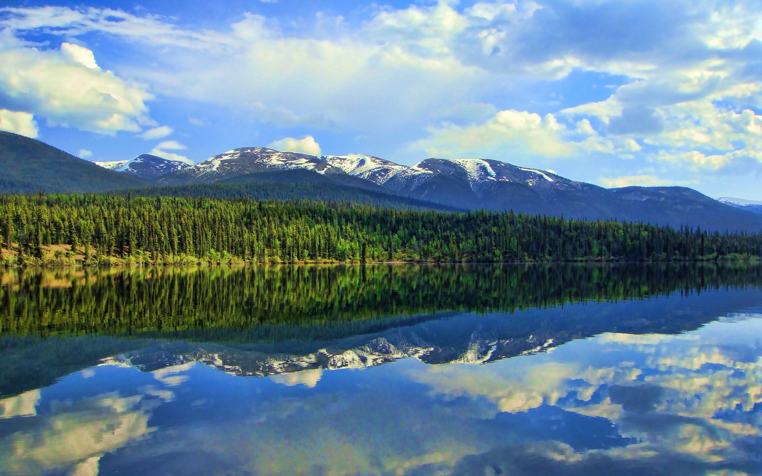 nature, Lake, Reflection, Mountain, Trees Wallpaper