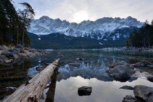 nature, Lake, Reflection, Mountain, Stones