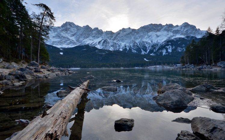 nature, Lake, Reflection, Mountain, Stones HD Wallpaper Desktop Background