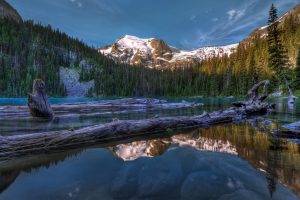 nature, Lake, Reflection, Mountain, HDR