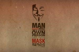 quote, Anonymous, Guy Fawkes, Guy Fawkes Mask