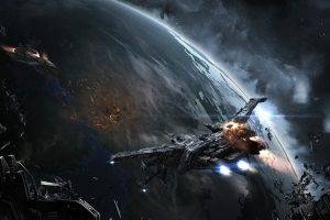 EVE Online, Space, Spaceship, Caldari, Space Battle