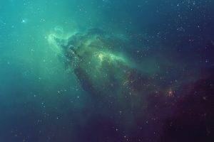 TylerCreatesWorlds, Nebula, Space Art, Space, Blue