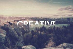landscape, Typography, Blurred, Filter, Creativity
