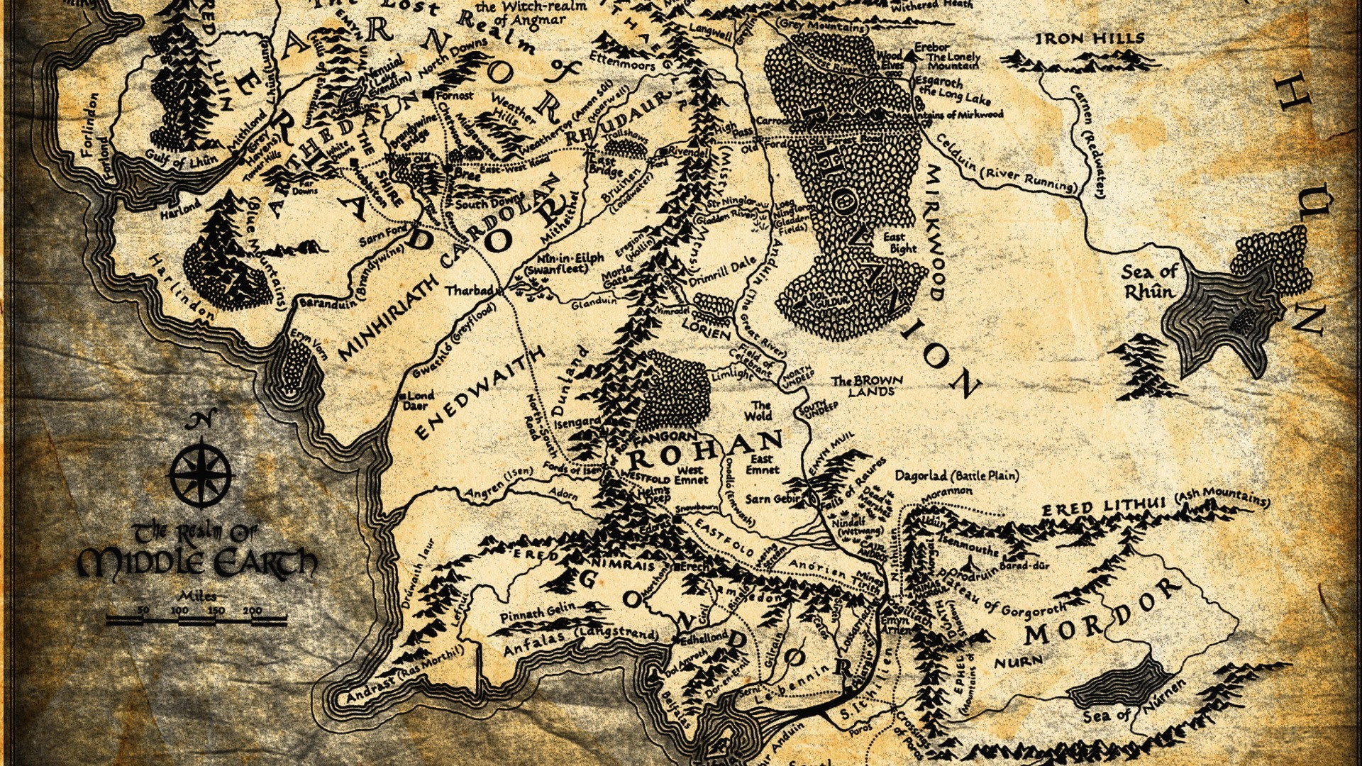 Middle earth, Map, The Lord Of The Rings Wallpapers HD / Desktop and