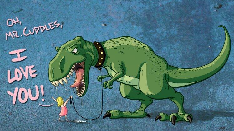 artwork, Humor, Dinosaurs, T Rex HD Wallpaper Desktop Background