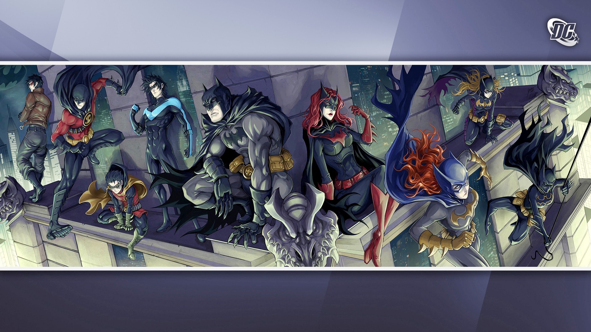 Batman, DC Comics, Robin (character), Batwoman, Batgirl, Nightwing, Red Robin, Gotham City Wallpaper