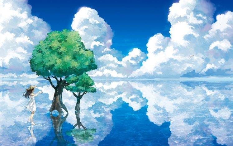 trees, Lake HD Wallpaper Desktop Background
