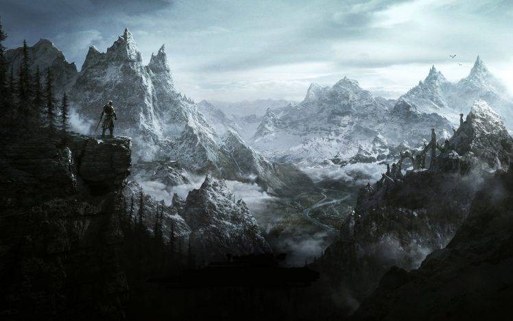 mountain, The Elder Scrolls V: Skyrim HD Wallpaper Desktop Background