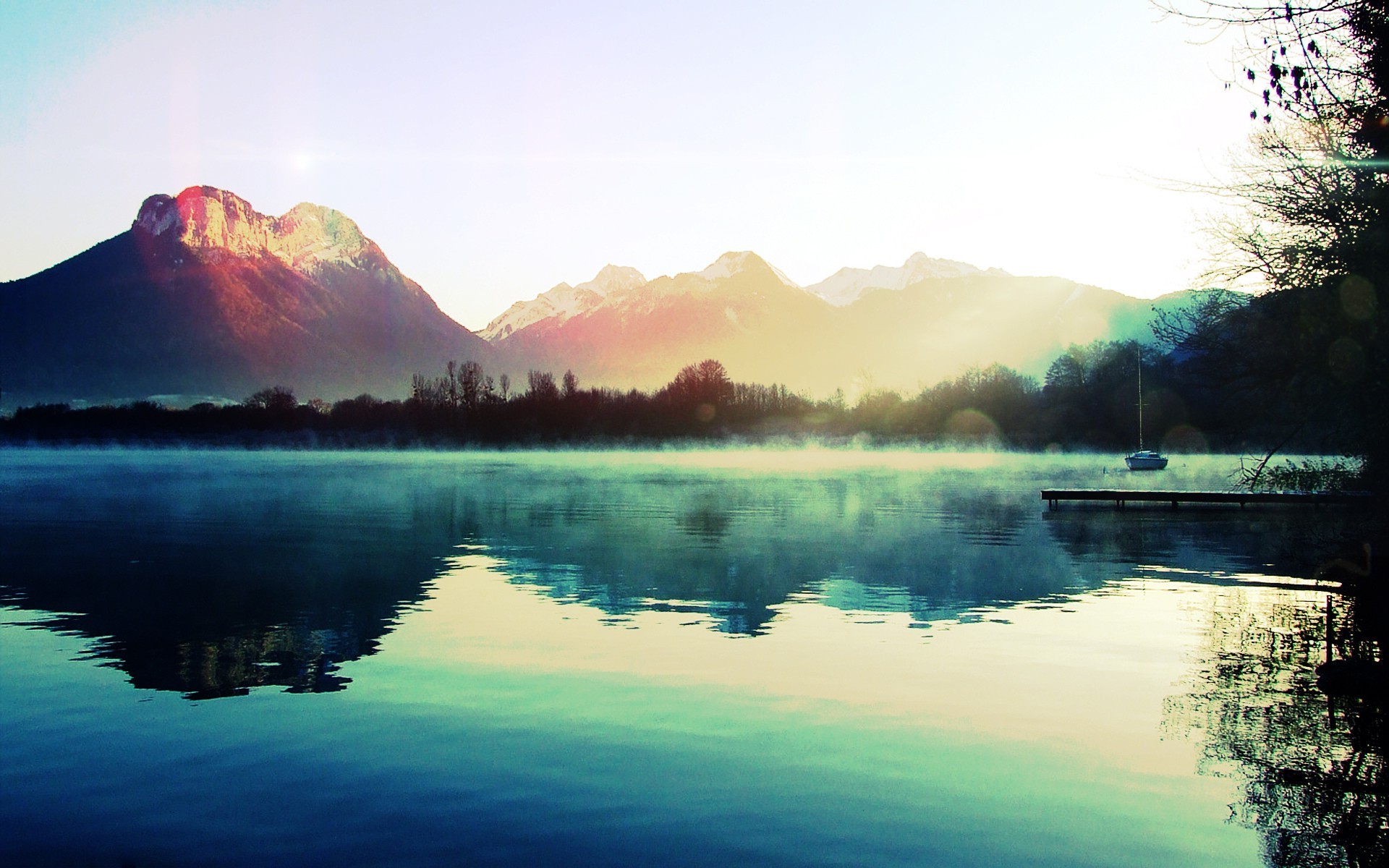 mountain, Lake Wallpaper