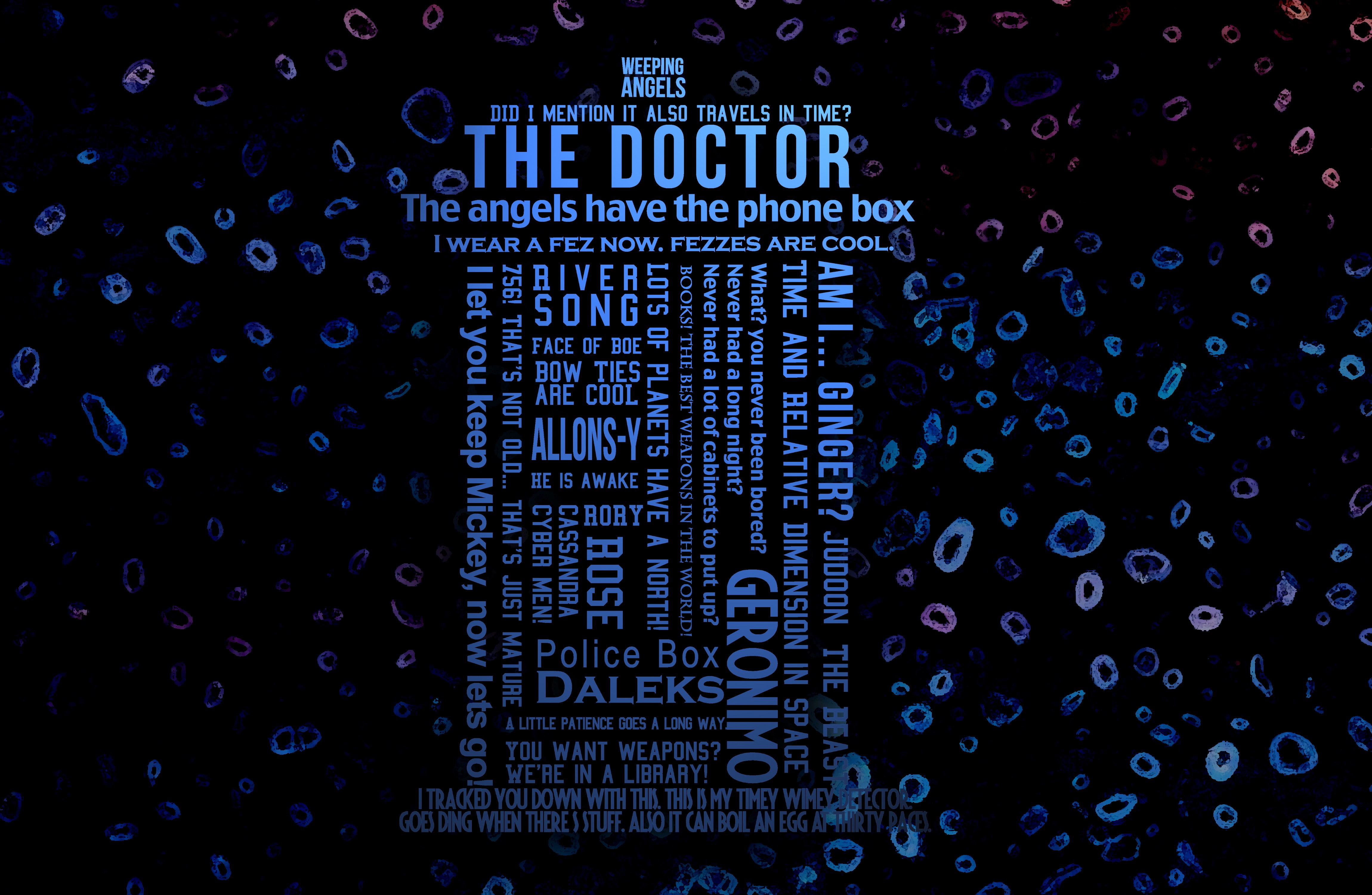 Doctor Who, The Doctor, TARDIS, Time Travel, Humor, Quote, Typography Wallpaper