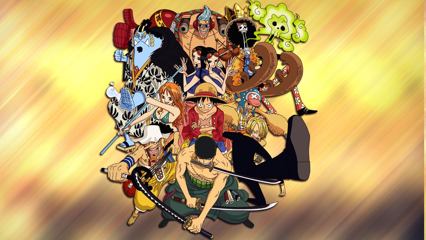 One Piece, Monkey D. Luffy, Roronoa Zoro, Sanji, Nico Robin, Usopp, Franky, Brook, Nami, Tony Tony Chopper, Jimbei Wallpaper