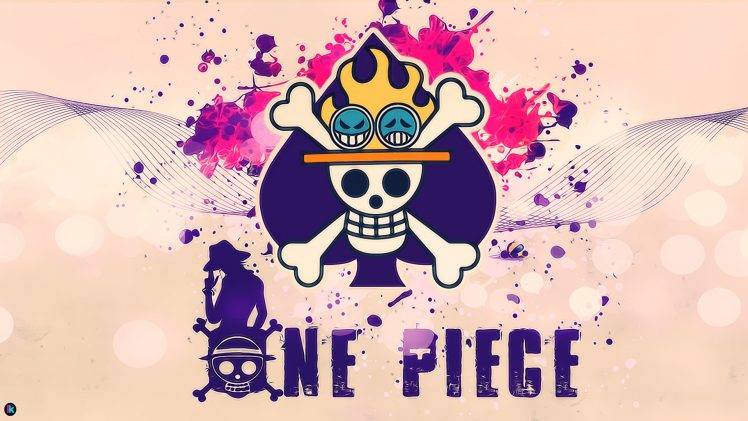 One Piece, Portgas D. Ace, Paint Splatter HD Wallpaper Desktop Background