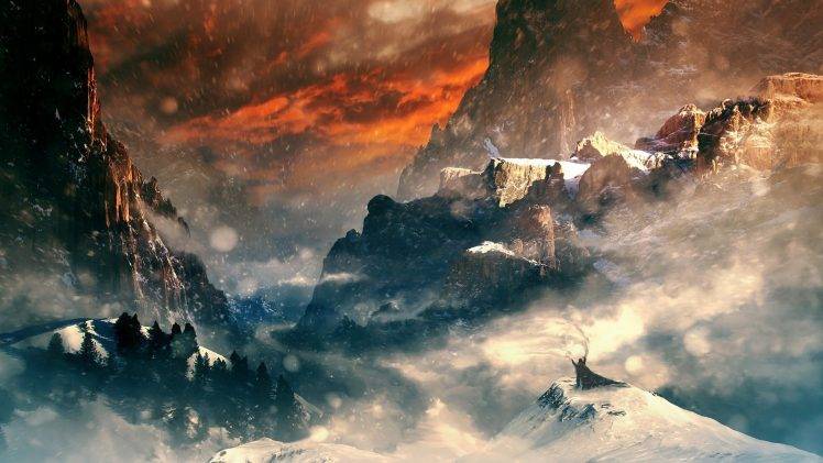 fantasy Art, Mountain, Landscape HD Wallpaper Desktop Background